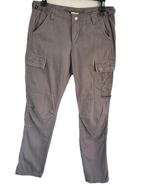 Da-Nang Surplus Indo-China Cargo Pants Women’s S Gray Embroidered Grunge Y2K VTG